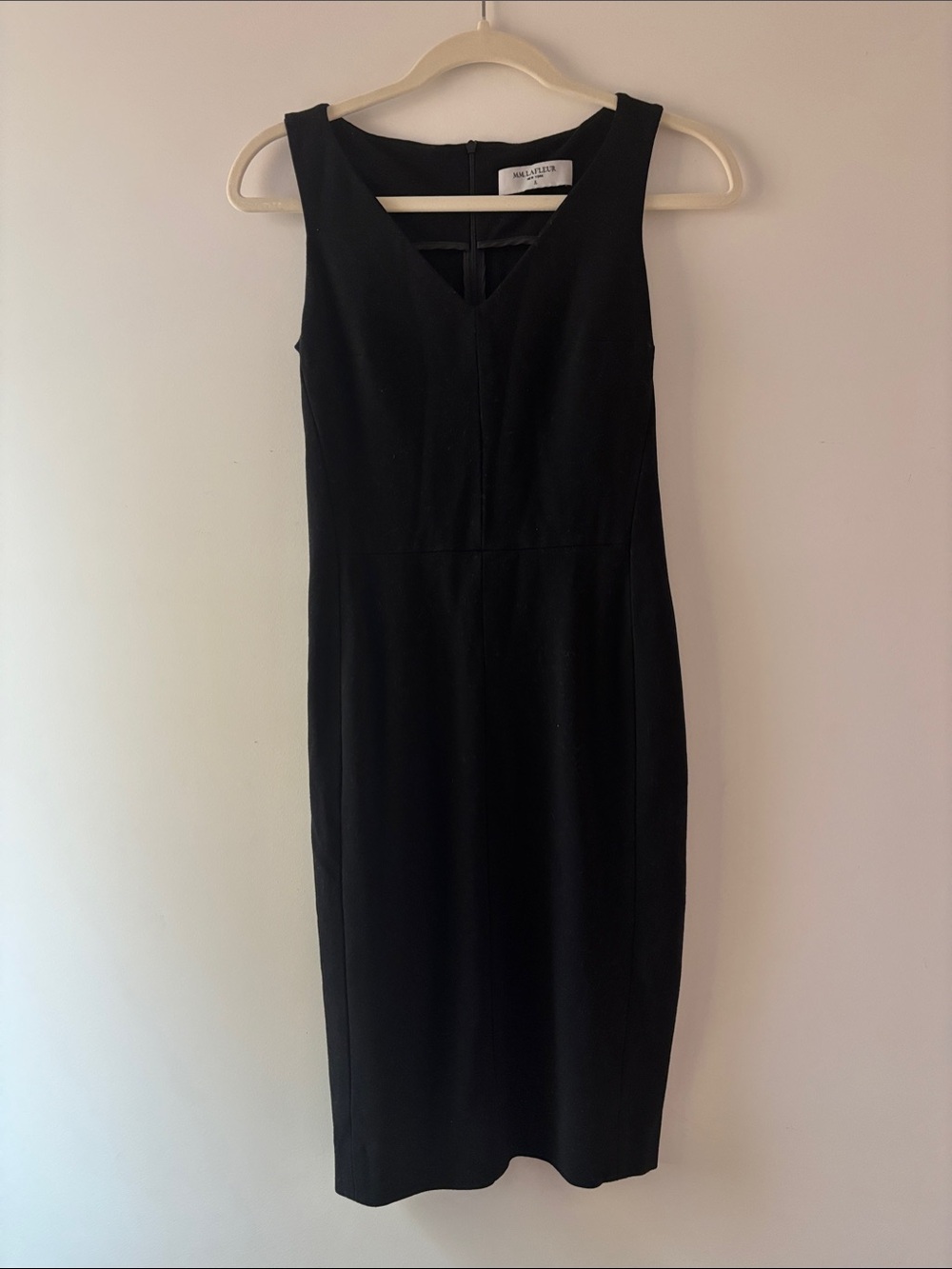 MM Lafleur Black V-Neck Sheath Dress